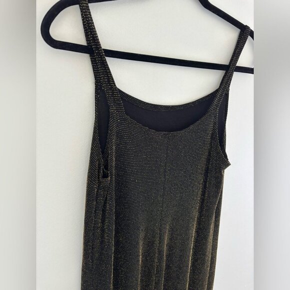 FMX&CO 90s Vintage Gold Glitter Mesh Dress - Picture 7 of 13